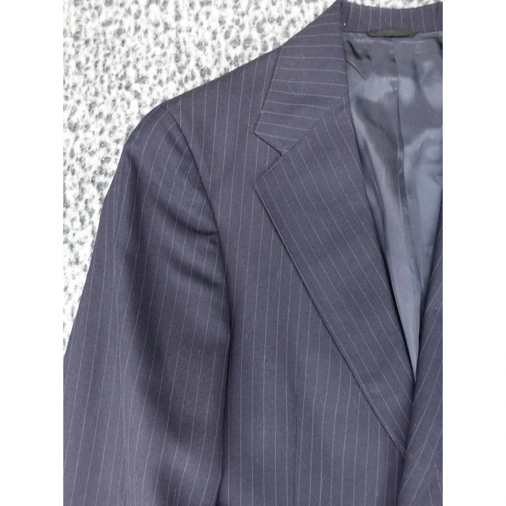 Polo University Club Ralph Lauren Blazer Mens 40R Navy Pinstripe Good Wool Suit